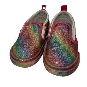 Vans Slip-On V glitter rainbow Rainbow Toddler Size 5